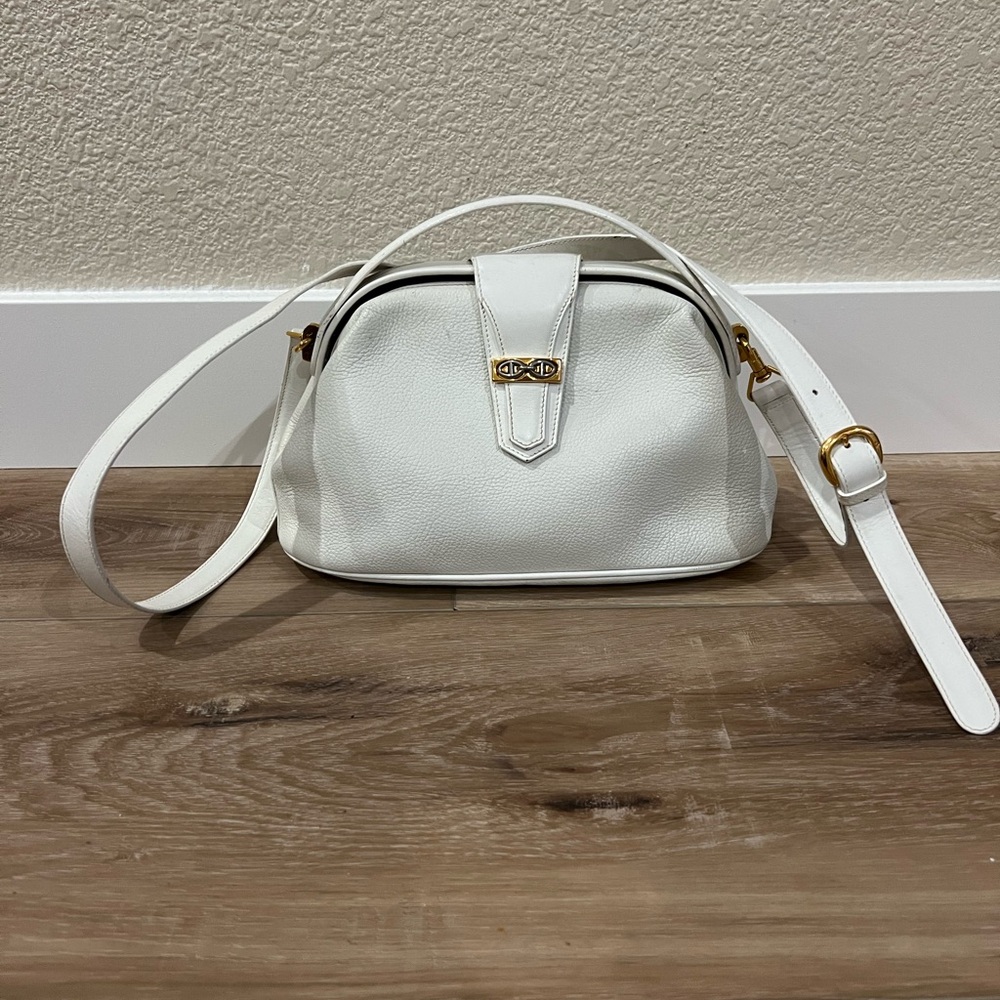 GUCCI Vintage White Shoulder Bag two- way